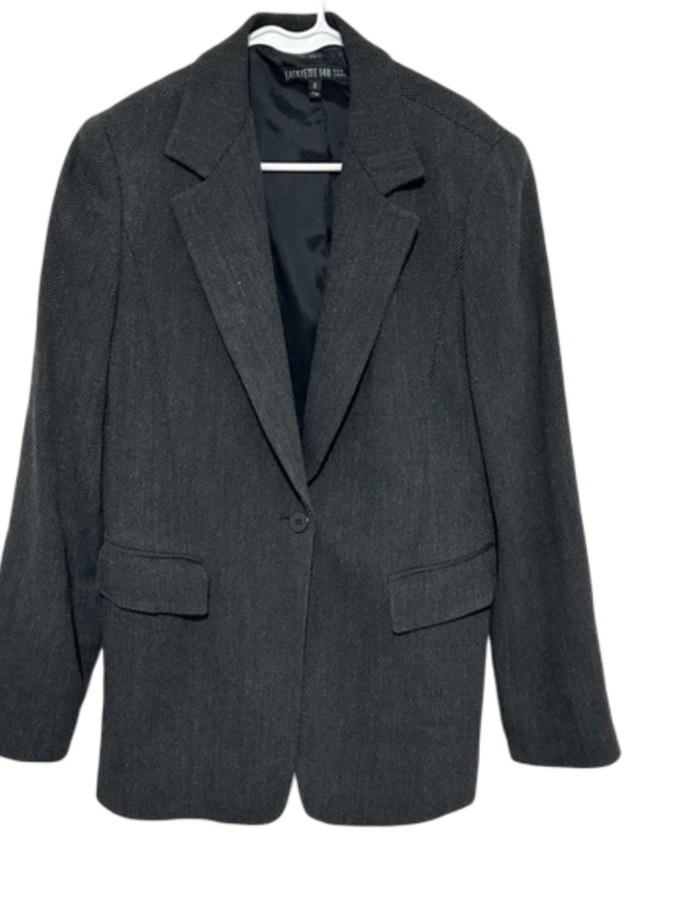 Lafayette 148 Gray Wool Blazer Size 8